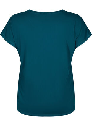 Short-sleeved workout t-shirt, Deep Teal, Packshot image number 1