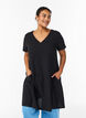 Short-sleeved cotton dress, Black, Model image number 0