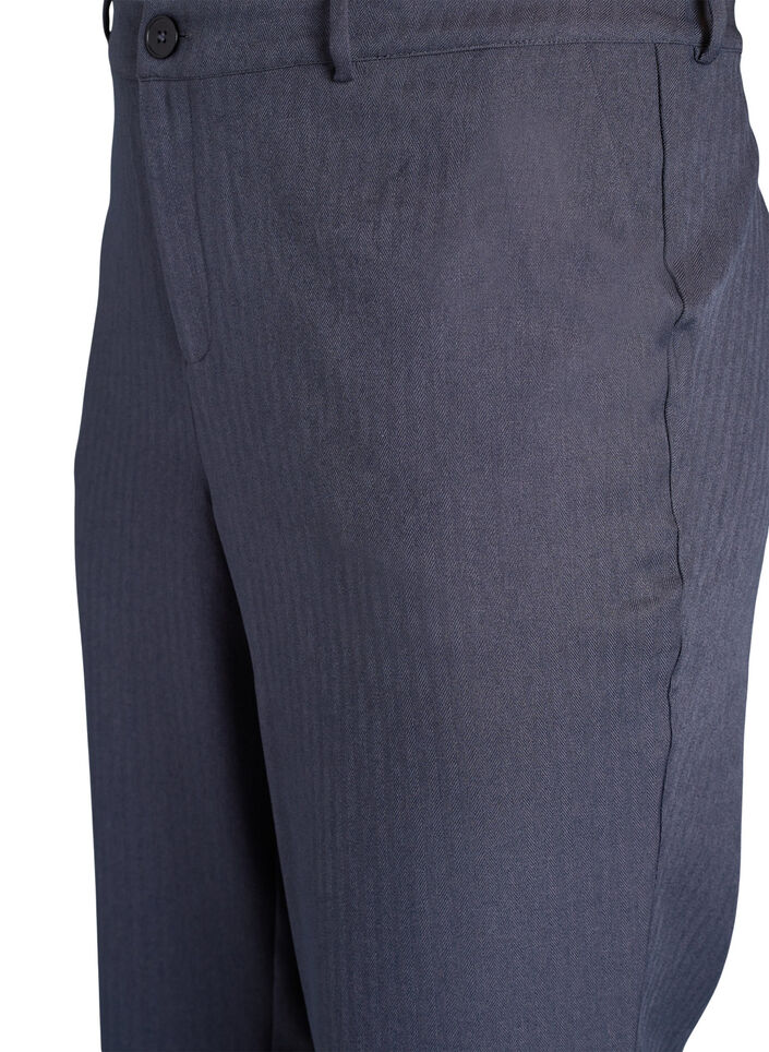 Suit trousers with straight legs and textured pattern, Dark Grey, Packshot image number 2