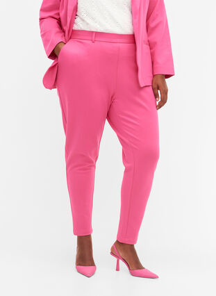 Cropped trousers with pockets, Shocking Pink, Model image number 2