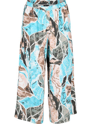 Loose trousers with print and pockets, Earth AOP, Packshot image number 0