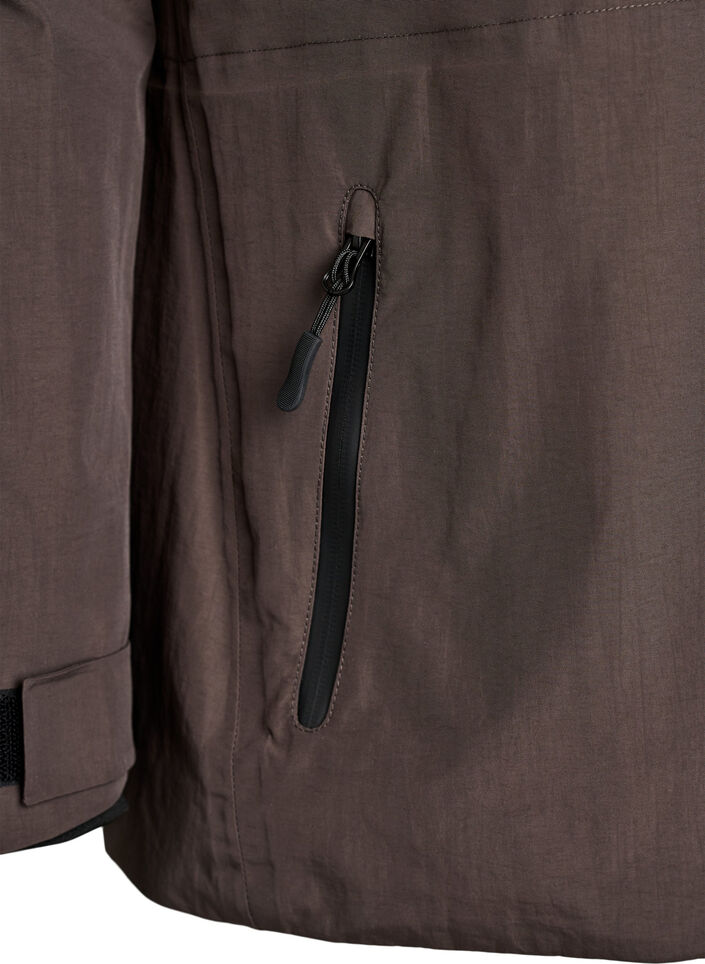 Waterproof winter jacket with detachable hood, Brown, Packshot image number 3