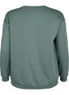 Sweatshirt with terry text, Green, Packshot image number 1