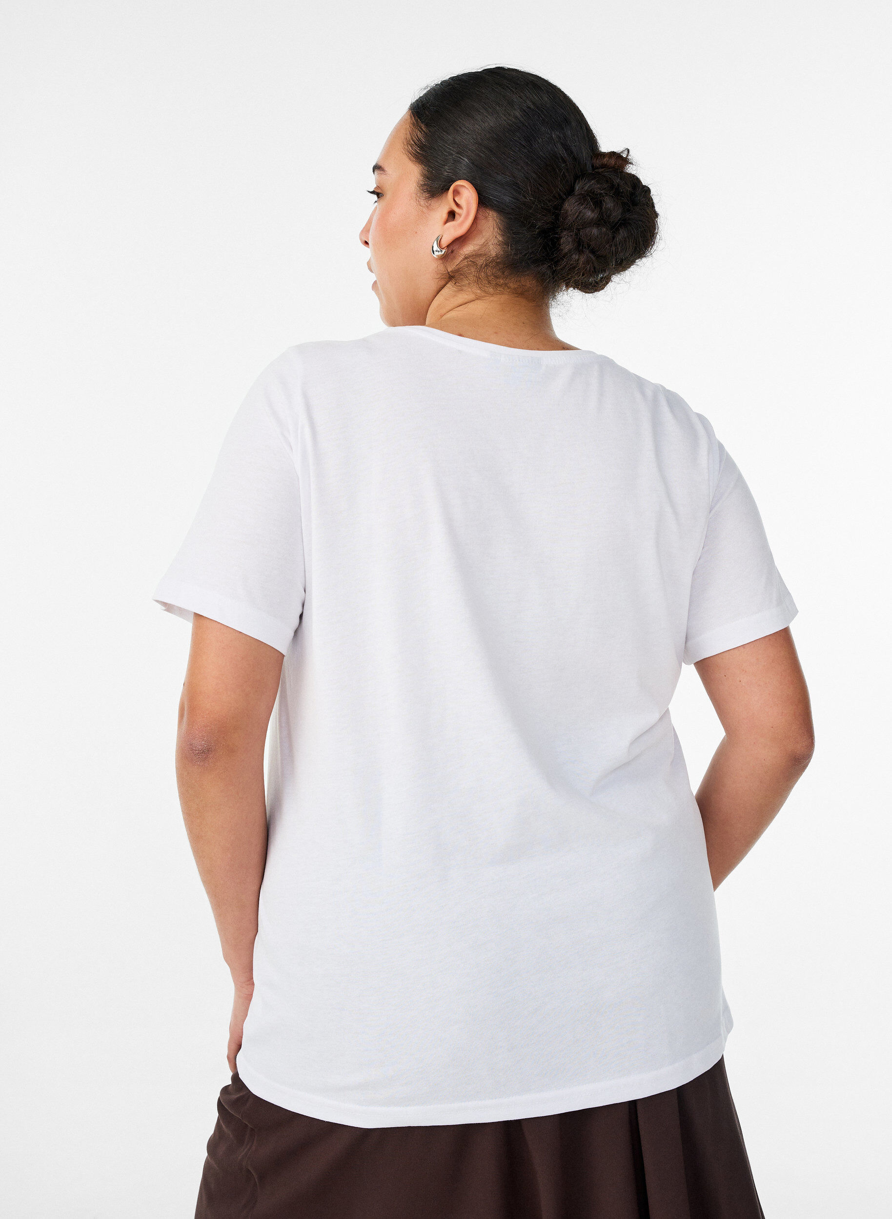 ZizzifashionT-shirt with motif, White, Model image number 2
