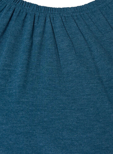 Striped blouse with 3/4 sleeves, Legion Blue Mel., Packshot image number 2