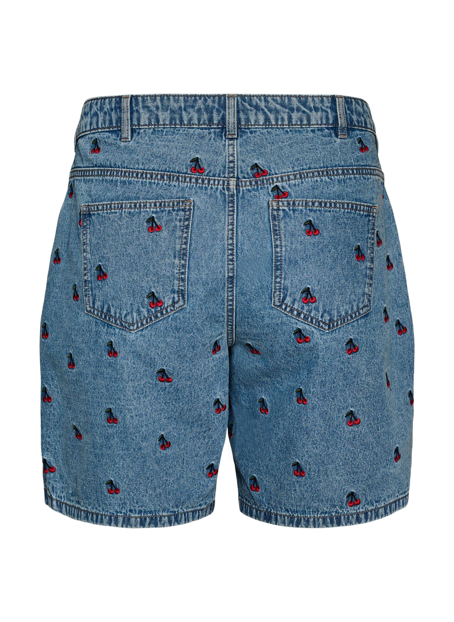 Embroidered denim shorts - Light Blue - Sz. 46 - Zizzifashion