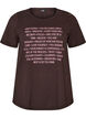 T-shirt with motif, Brown, Packshot image number 0