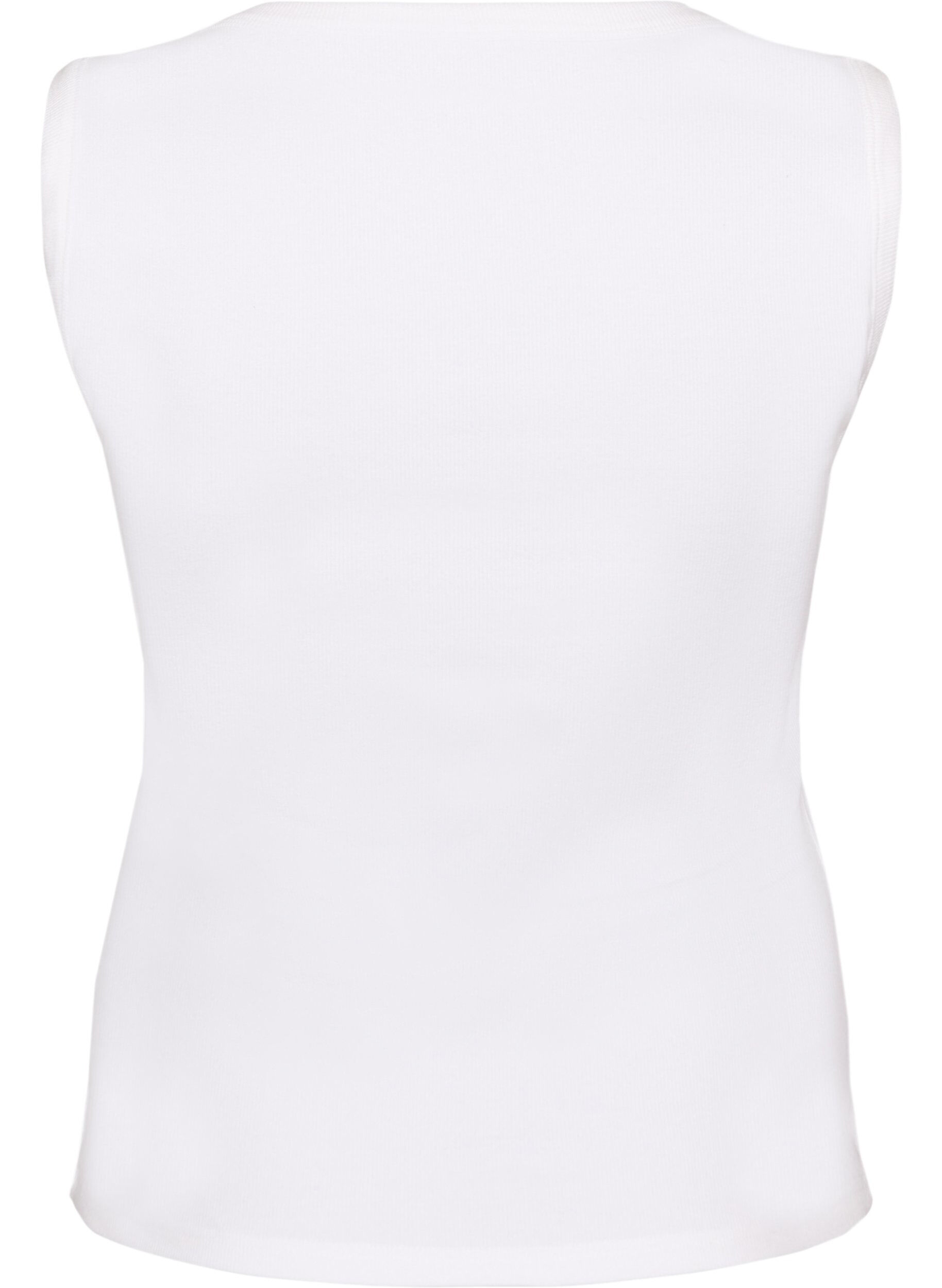 ZizzifashionRib top with square neckline, White, Packshot image number 1
