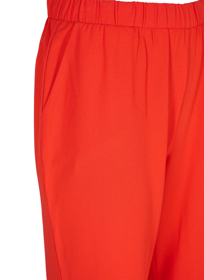 Flared trousers with pockets, Red, Packshot image number 2