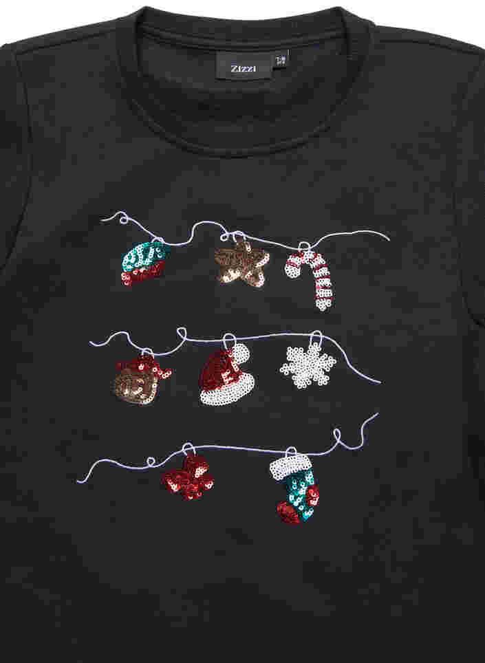 Christmas sweater for kids, Black Decoration, Packshot image number 2