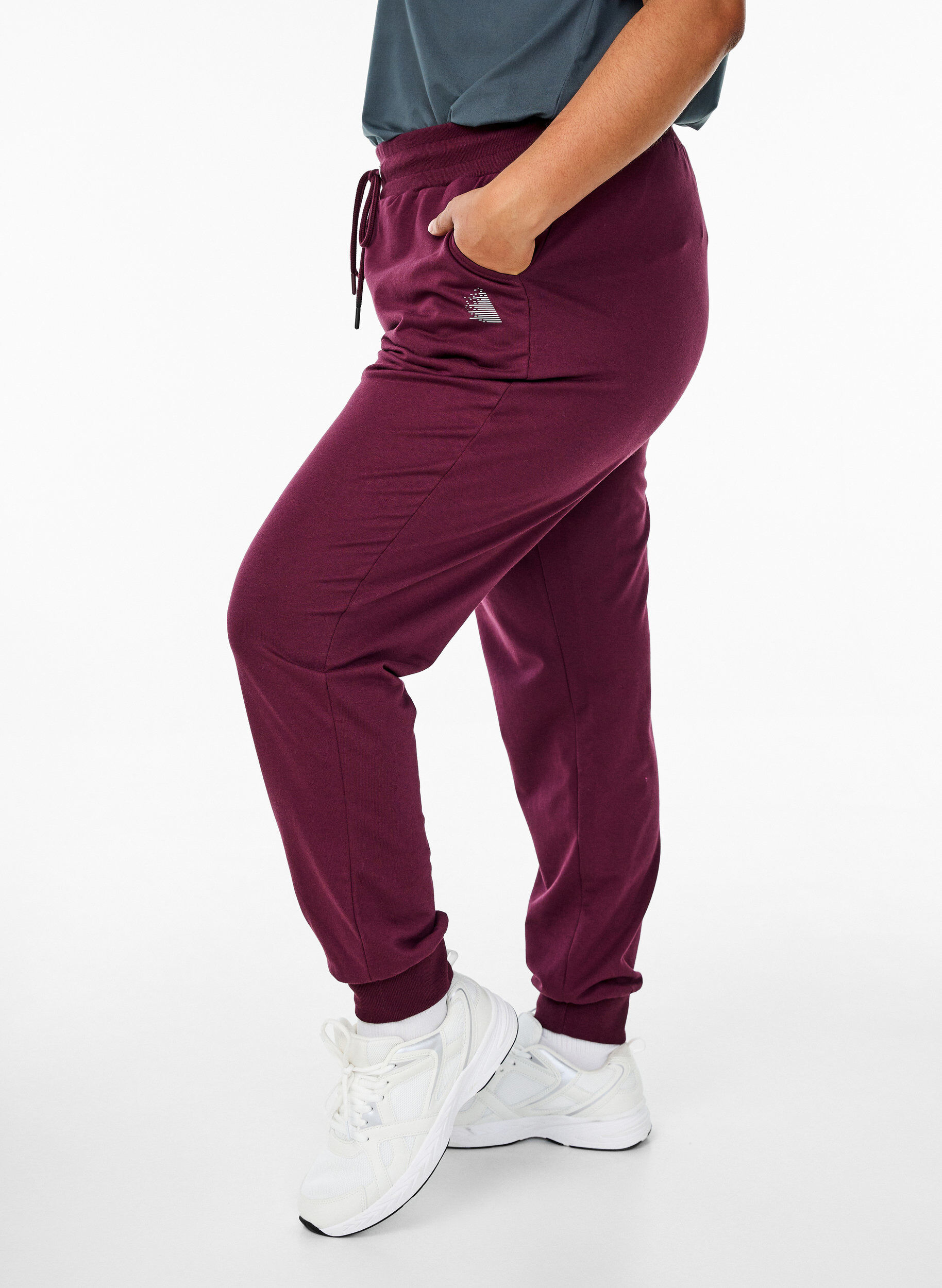 Zizzifashion Loose tracksuit trousers with pockets, Red, Model image number 0