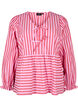 Blouse with stripes and bows, Red, Packshot image number 0