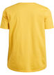 Basic cotton T-shirt with round neck, Yellow, Packshot image number 1