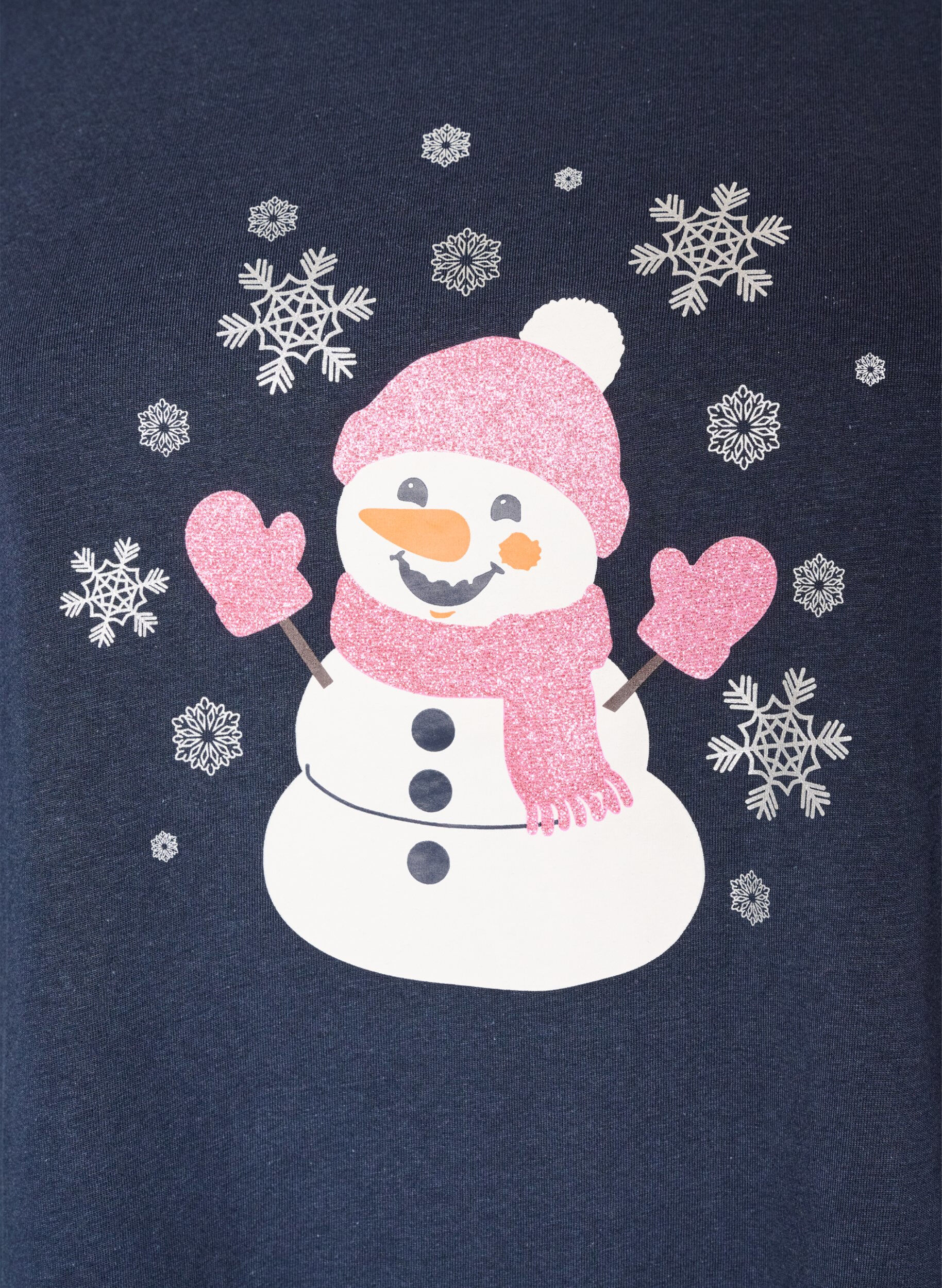 ZizzifashionChristmas t-shirt in organic cotton, Blue, Packshot image number 2