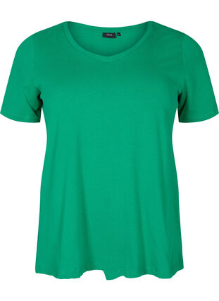 Basic plain cotton t-shirt, Jolly Green, Packshot image number 0