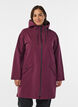 Rain jacket with pockets and hood, Dark Bordeaux, Model image number 0