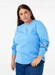 Sweatshirt with embroidered cut-outs, Della Robbia Blue, Model image number 0