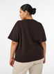 Boxy cotton T-shirt, Brown, Model image number 2