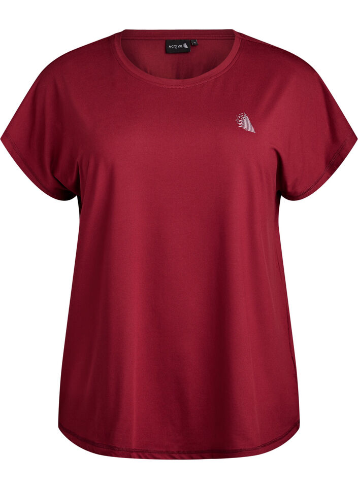 Solid-coloured training T-shirt, Red, Packshot image number 0