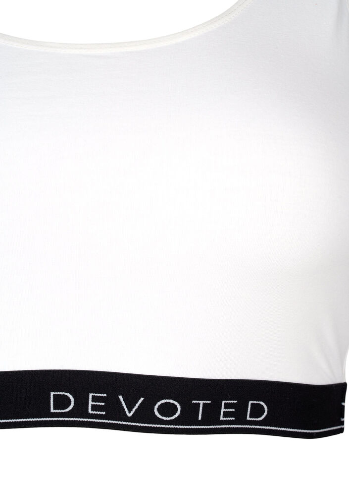 Cotton bra with adjustable straps, White, Packshot image number 2