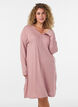 Nightgown in organic cotton with eyelet embroidery, Rose, Model image number 0