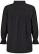 Shirt with long sleeves and ruffle details, Black, Packshot image number 1