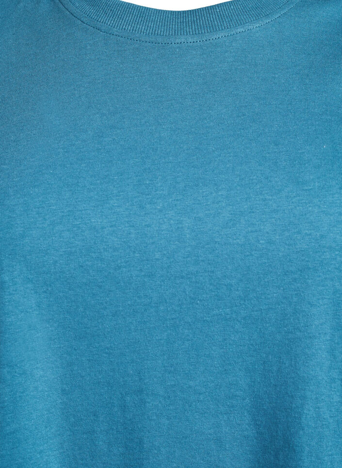 Basic cotton T-shirt with round neck, Grey, Packshot image number 2