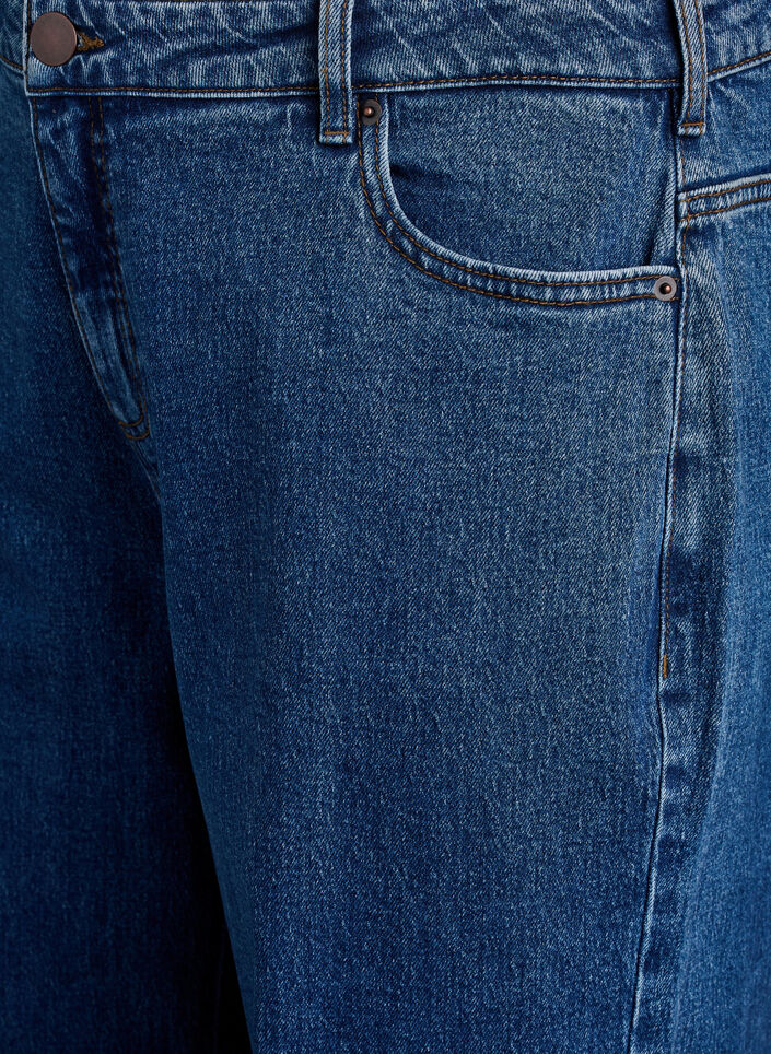 Wide leg jeans with high waist, Blue, Packshot image number 2