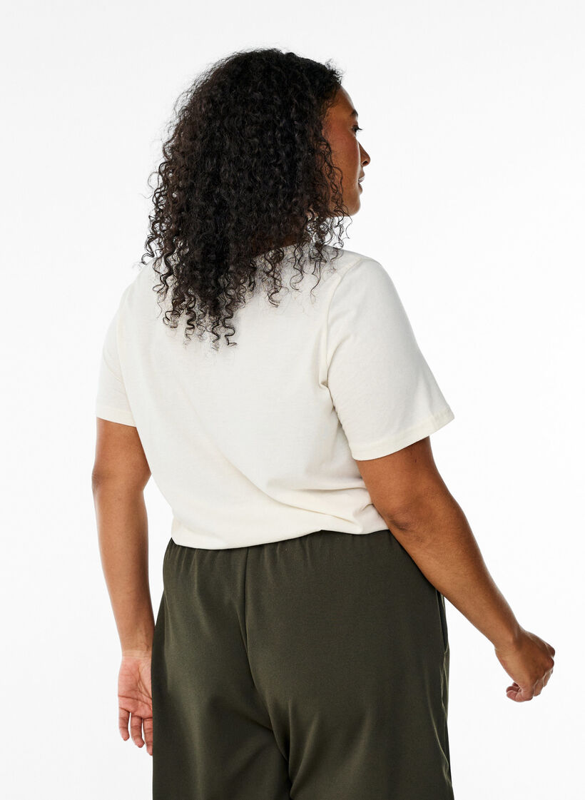 FLASH - T-shirt with motif, Vanilla, Model image number 2