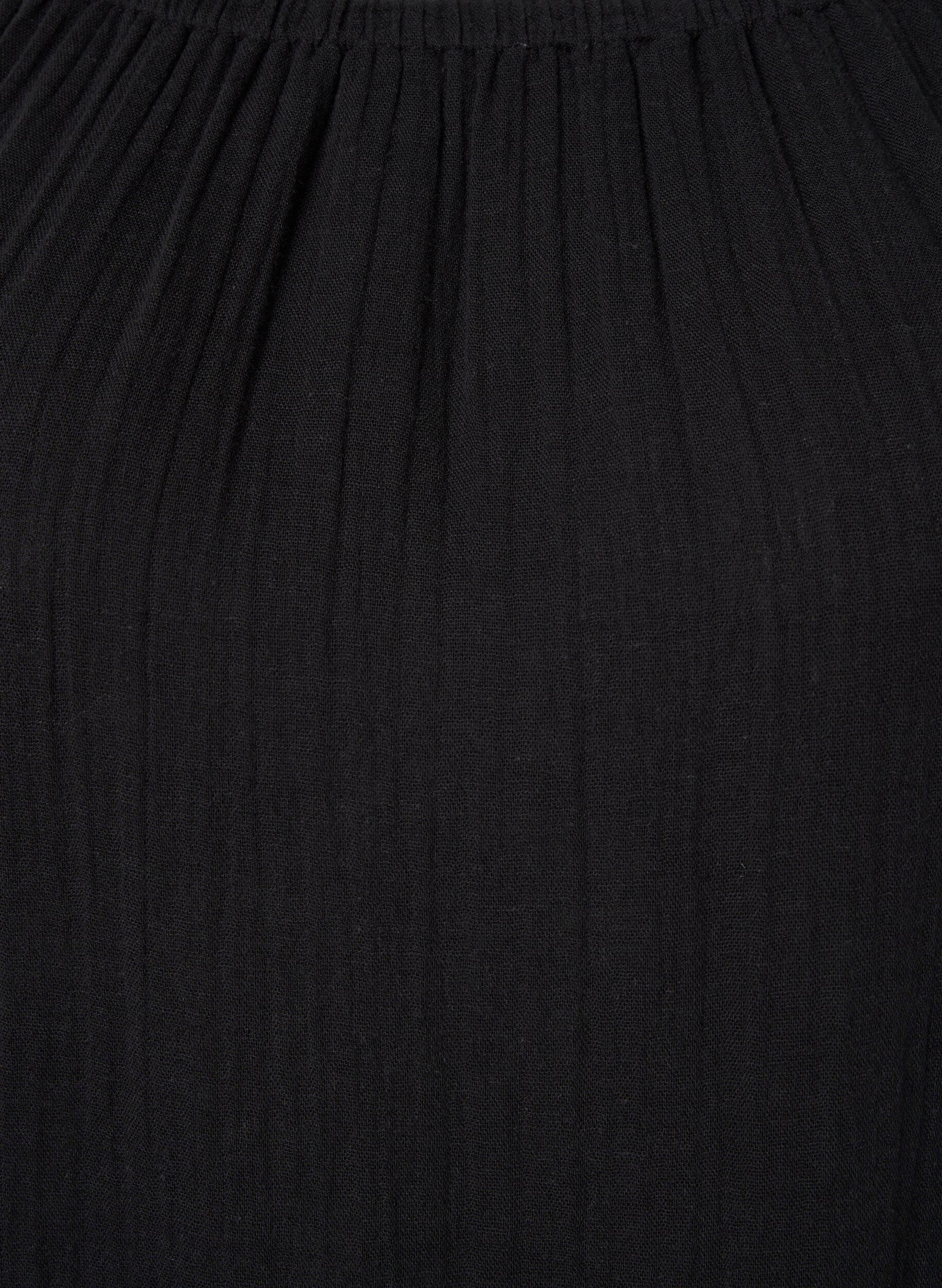 Zizzifashion Cotton dress with embroidery anglaise, Black, Packshot image number 2