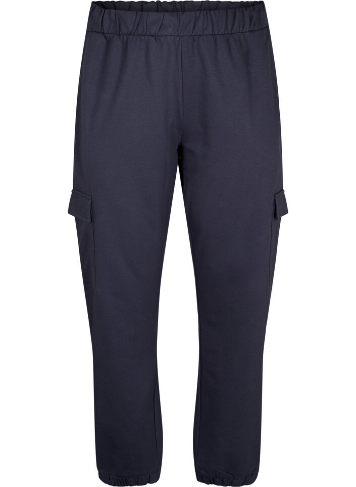 Sweatpants with cargo pockets, Ombre Blue, Packshot image number 0