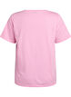 Short sleeve basic t-shirt with v-neck, Pink, Packshot image number 1