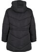 Mid-length puffer jacket with hood, Black, Packshot image number 1