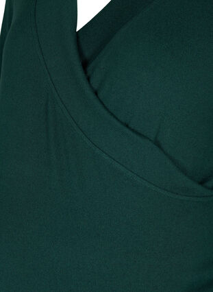Maternity blouse with 3/4 sleeves and V-neck, Ponderosa Pine, Packshot image number 2