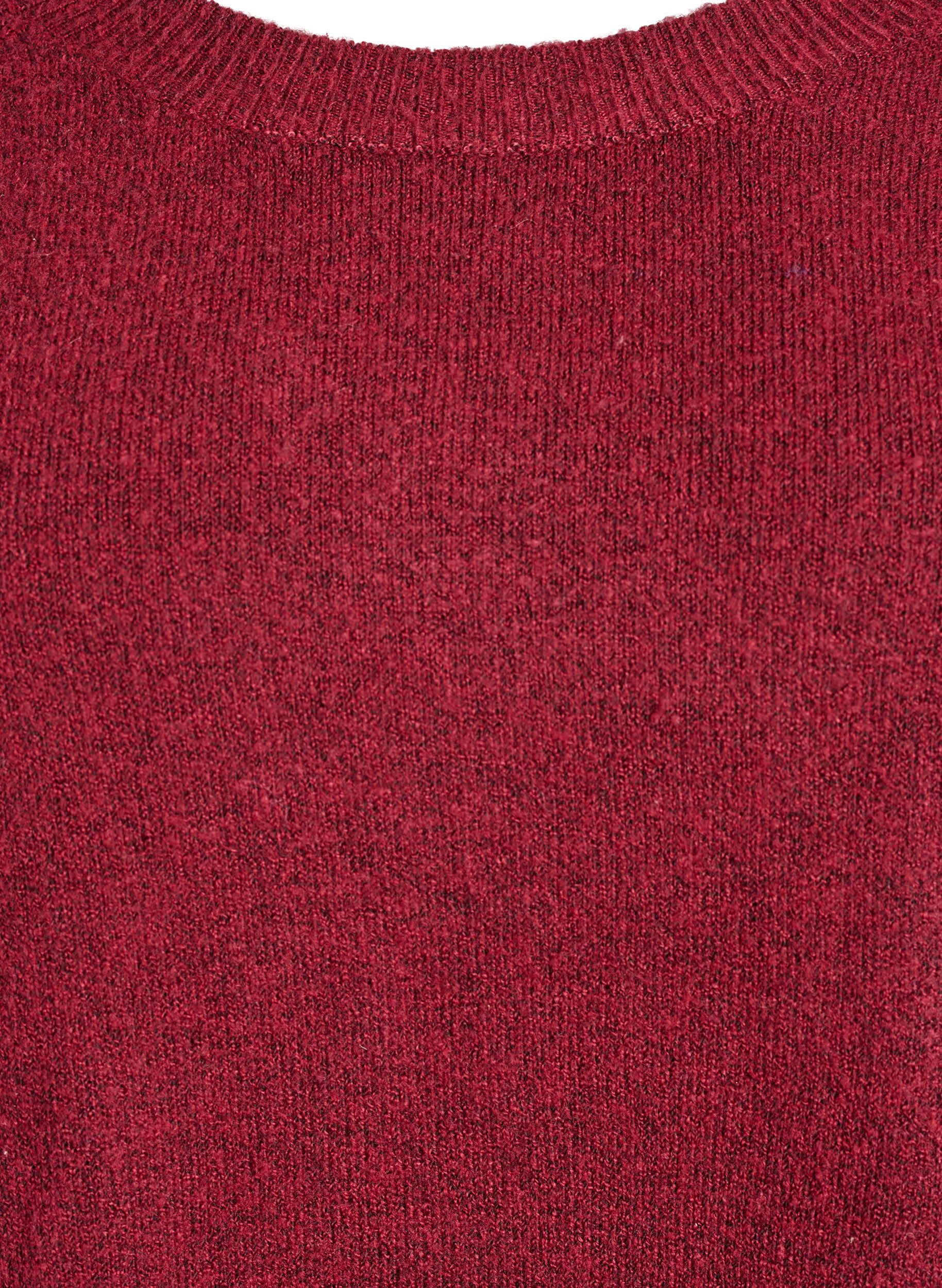 ZizzifashionLong knitted blouse with ball buttons, Dark Bordeaux, Packshot image number 2