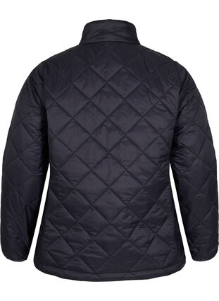 Lightweight quilted jacket with zip and pockets, Black, Packshot image number 1
