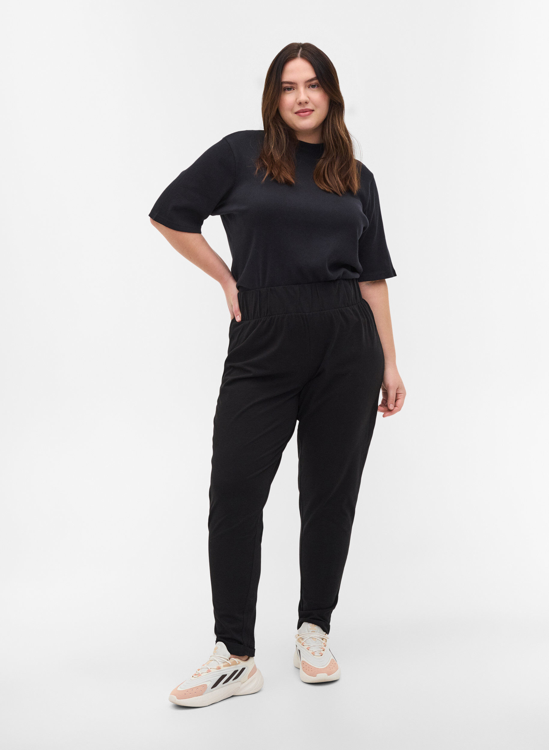 Zizzifashion Cotton trousers, Black, Model image number 0