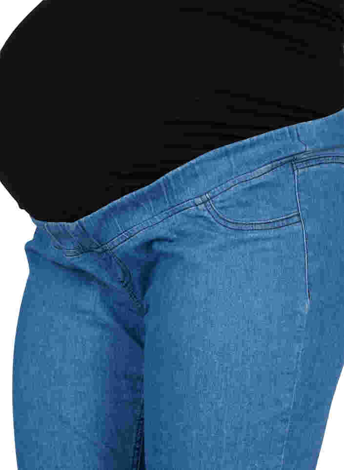 Maternity jeggings with back pockets, Blue denim, Packshot image number 2