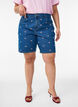 Embroidered denim shorts, Blue, Model image number 3