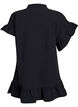 Tunic with V-neck and ruffle details, Black, Packshot image number 1