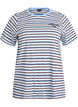 Cotton T-shirt with stripes, Blue, Packshot image number 0