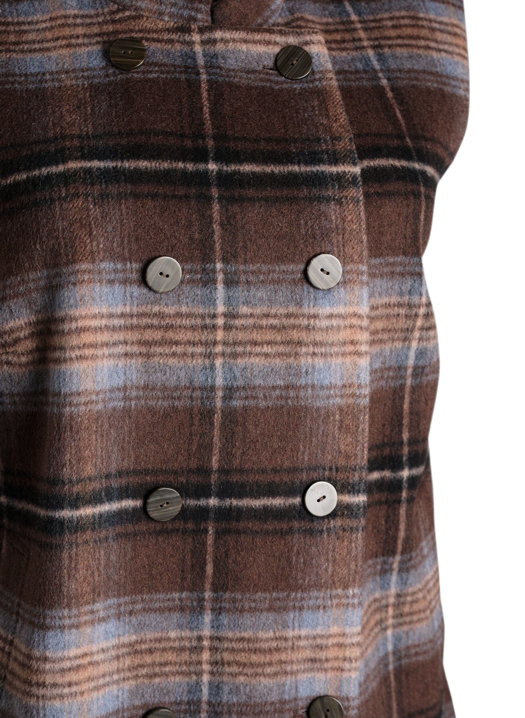 Zizzifashion Long checked vest, Brown, Packshot image number 2