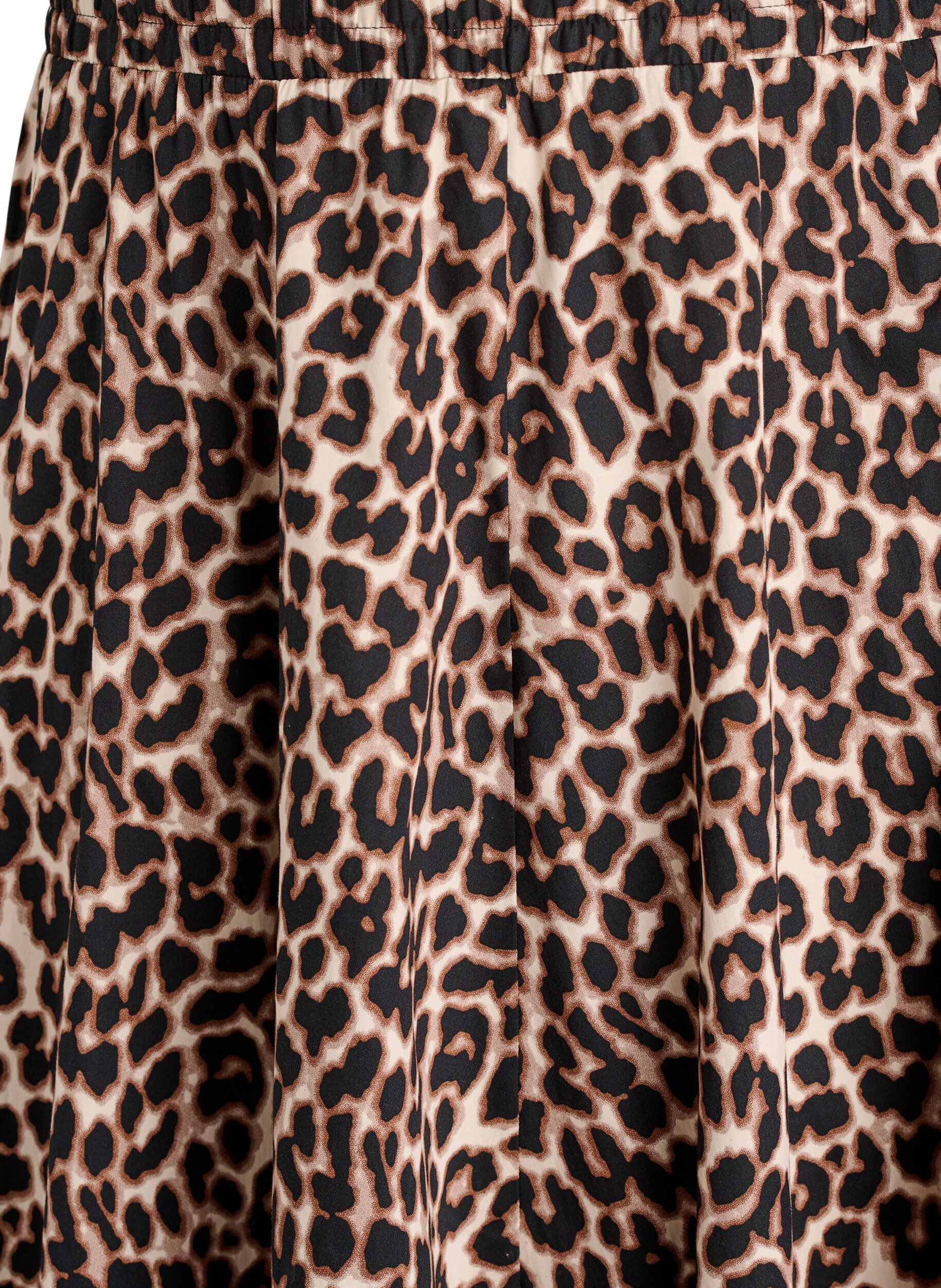 Zizzifashion A-line midi skirt with leopard print, , Packshot image number 2