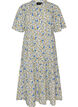 Cotton midi dress with floral print, Blue, Packshot image number 0