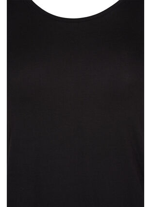 Short-sleeved viscose dress with back detail, Black, Packshot image number 2