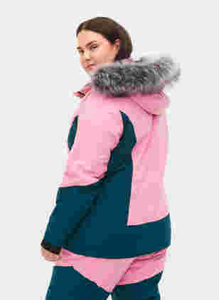 Ski jacket with detachable hood, Sea Pink Comb, Model
