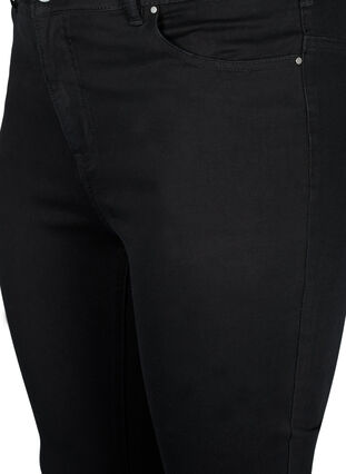 High-waisted Amy jeans with rhinestones, Black, Packshot image number 2