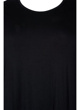 Jersey dress in viscose with 3/4 sleeves, Black, Packshot image number 2