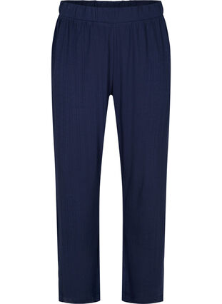 Pyjama trousers in cotton with pattern, Navy Blazer, Packshot image number 0