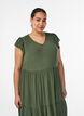 Midi dress in viscose with ruffle sleeves, Green, Model image number 3